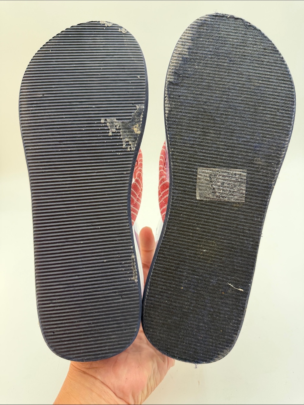 TOMMY BAHAMA sz9.5 PATRIOTIC Red White and Blue Flip Flop Sandals JULY 4th! - Picture 9 of 11